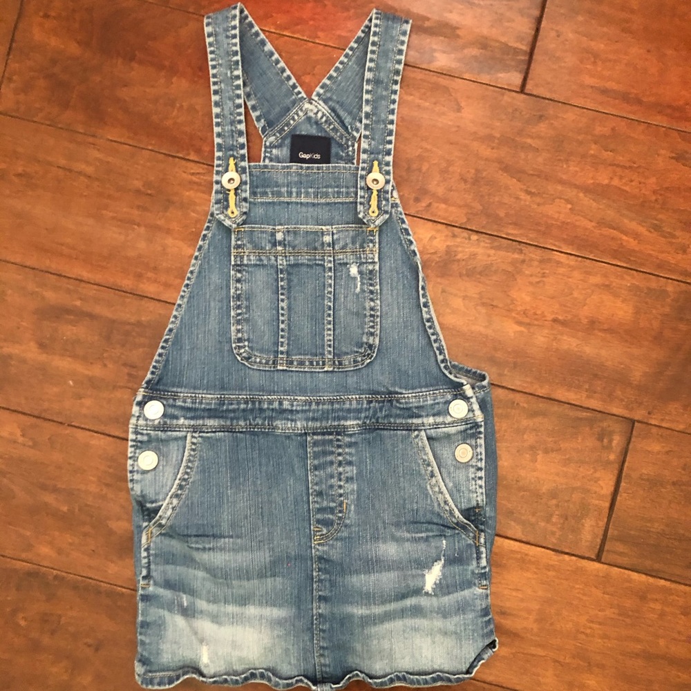 Gap Girls Denim Overall Dress Size Small